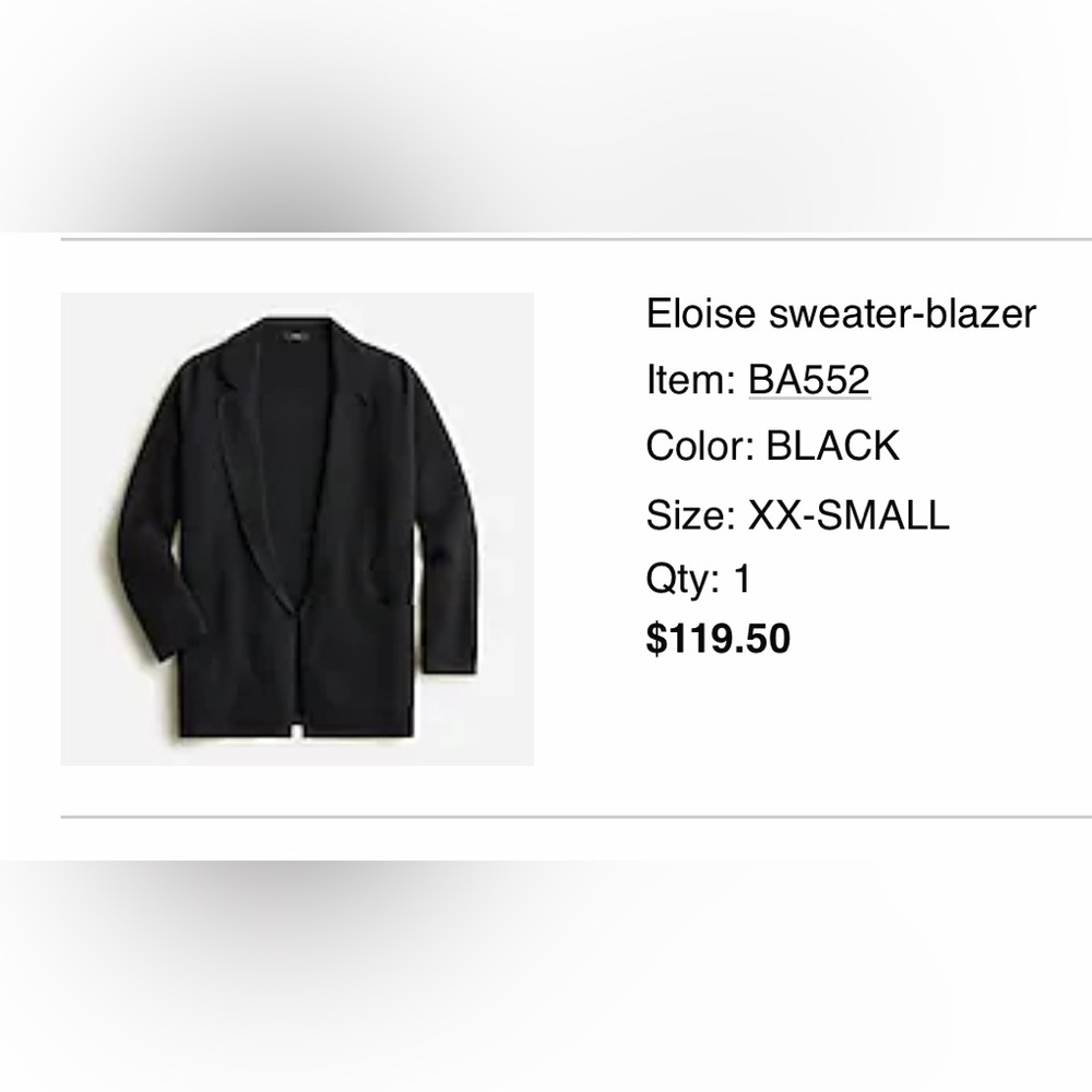 J.Crew Eloise Sweater Blazer